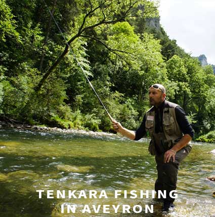 Tenkara fishing in Aveyron